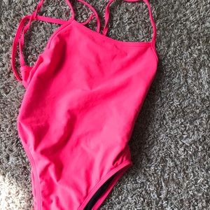 Jolyn Dayno II size 28 pink tie back suit